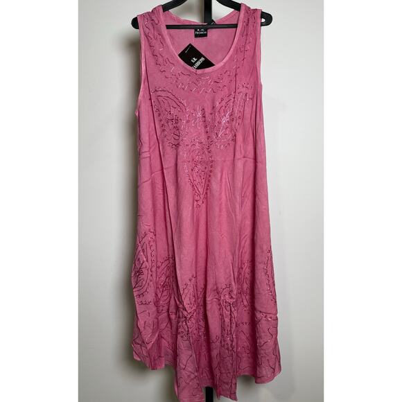 Women Ladies Sleeveless Tie-dye Beach Summer Sundress
Flare Asymmetrical Design - Picture 1 of 4